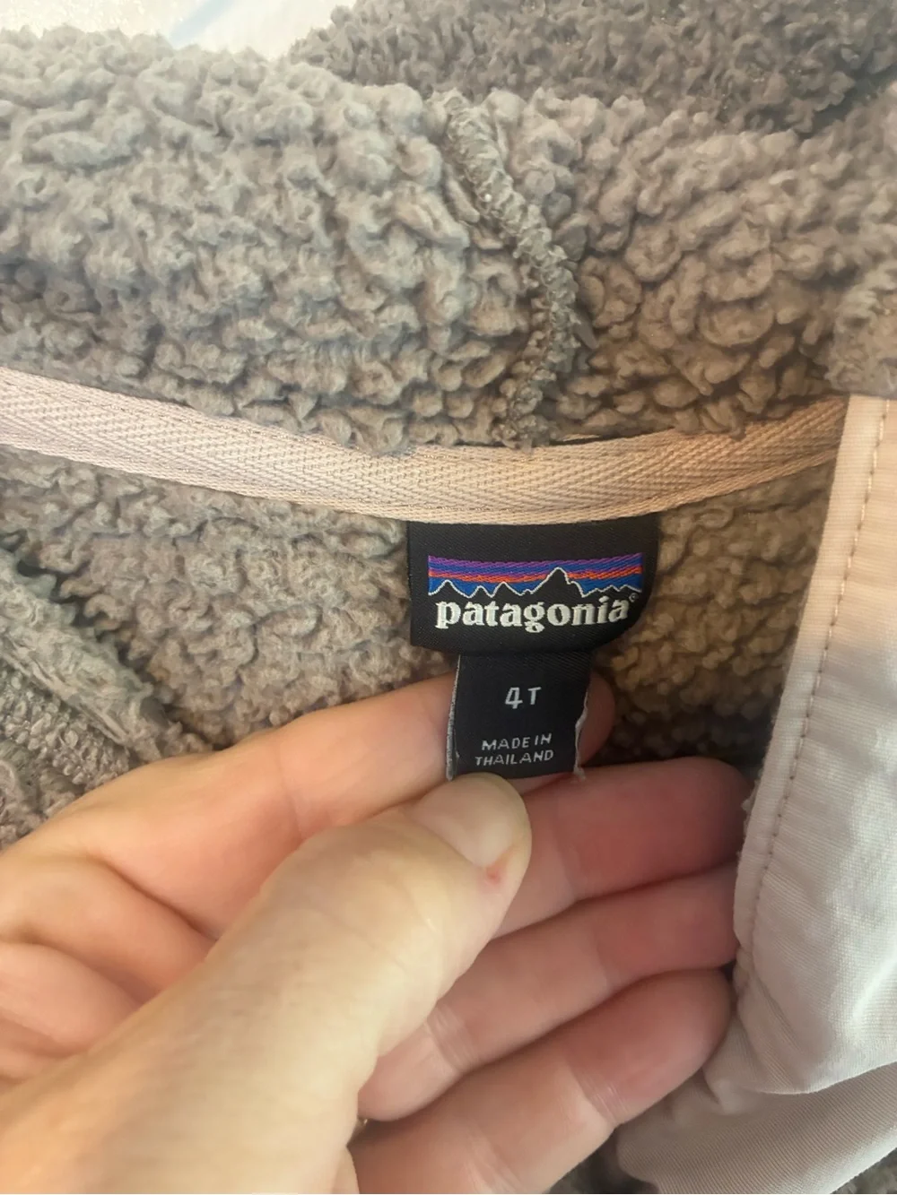 Patagonia Kids Sherpa Jacket in Taupe